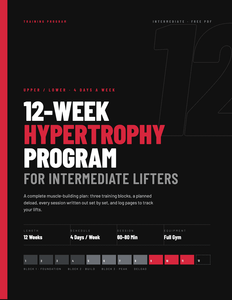 12-Week Hypertrophy Program PDF, first page