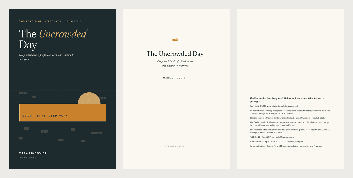 eBook Sample Chapter Example (PDF), the first three pages
