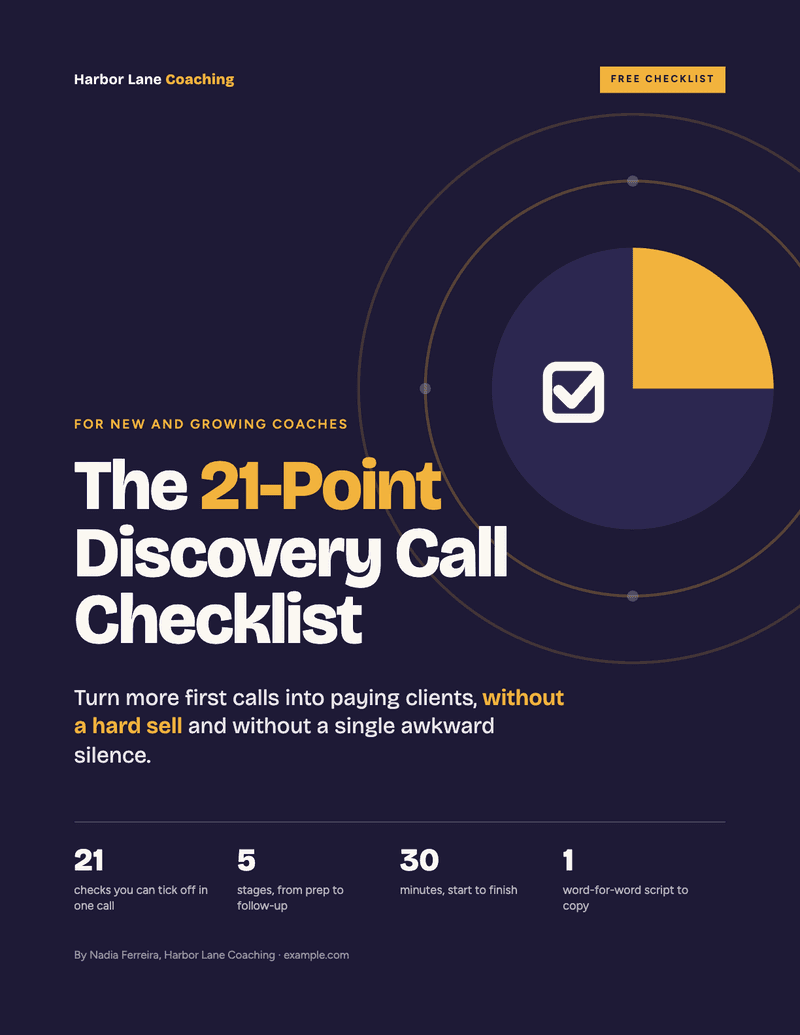 Lead Magnet Checklist Example (PDF), first page